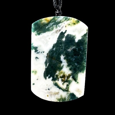 Untreated Natural Agate Pendant ''Verdant Earth Essence'' Unique Nature Look