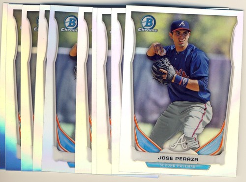 (16) 2014 Bowman Chrome Draft Refractor JOSE PERAZA Rookie LOT Braves TP31 - 第 1/1 張圖片