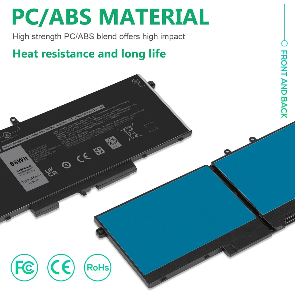 Лот 3HWPP аккумулятор для Dell Latitude 14 E5410 15 E5510 точности 3541 1VY7F 68wh - Изображение 4 из 4