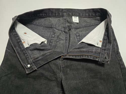 Vintage Levi's 505 Jeans Mens 34x30 (fits 33x34) Black Wash Straight Leg Regular - Picture 7 of 19
