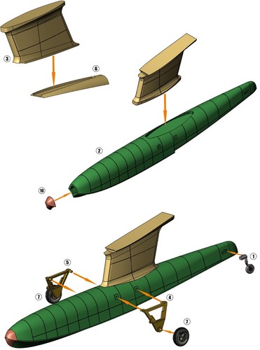 P-38 Floatplane conversion set for Tamiya kit P-38F/G 1/48 scale - Picture 6 of 11