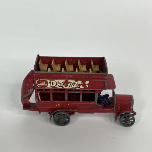 VINTAGE MATCHBOX YESTERYEAR Y2 1911 B TYPE LONDON BUS DEWARS WHISKY DIECAST - Picture 2 of 5
