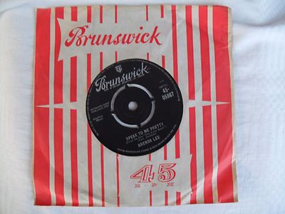 Brenda Lee - Speak to me Prettty / Lover Come Back to me - VINYL 7'' - Braunschweig 