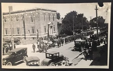 Early 1900s RPPC of Funeral Procession ID'd on Back CYCO Real Photo