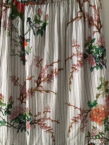 Johnny Was Workshop Cotton Ivory Multicolor Hi / Lo Skirt XS New Reg $228 - Picture 3 of 3