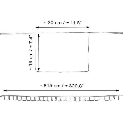 Tibetische Gebetsfahnen 30 cm breit schwarze Schrift 5 Rollen Set - Picture 5 of 7