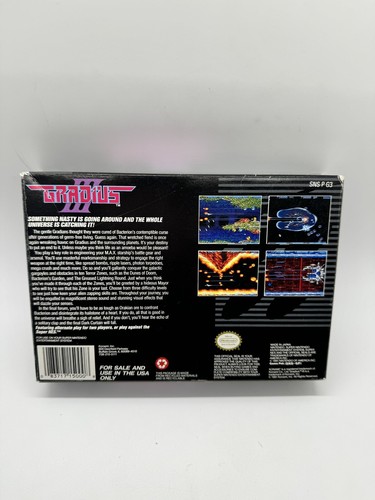 Gradius III 3 Super Nintendo SNES Complete CIB Rare Great Shape! - Picture 6 of 11