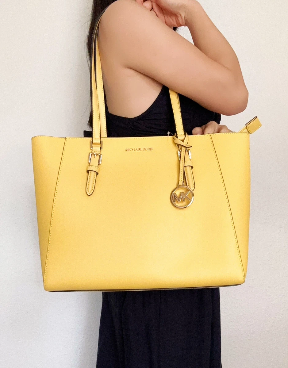 Michael kors large tote yellow online