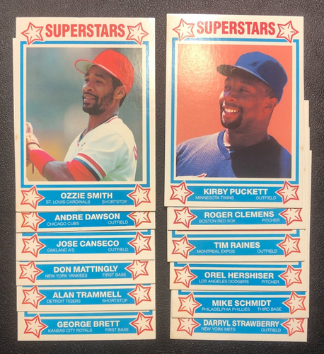(3)x 1989 MSA Superstars Cereal Baseball Card Sets #1-12 Mattingly Brett Schmidt - Picture 2 of 5