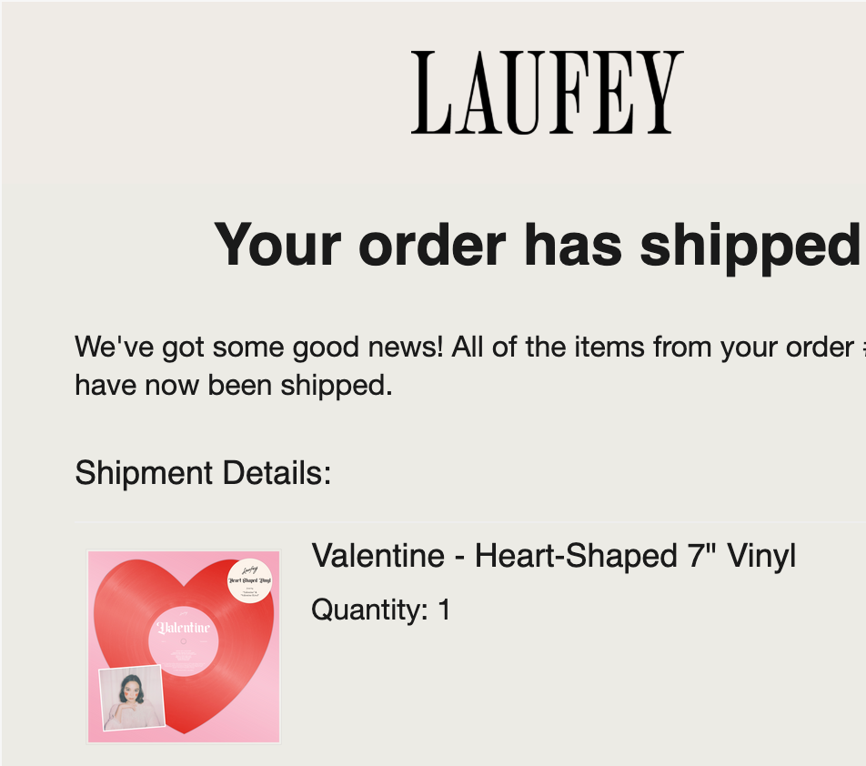 ☆激レア！Laufey（レイヴェイ）【Valentine】 ハート型レコード☆ Laufey Valentine Heart Shaped 7
