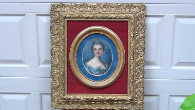 ANTIQUE 19C FRENCH PASTEL OF MADAME NATTIER,AFTER''THE ARTIST AND HIS FAMILY''