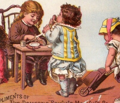 1880s The Domestic Sewing Machine Co. Henry Rohrer Adorable Children P223