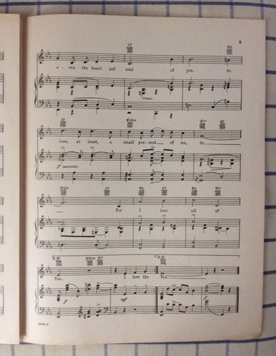Vintage Klavier Noten: All Of You 1954 - Bild 5 von 6