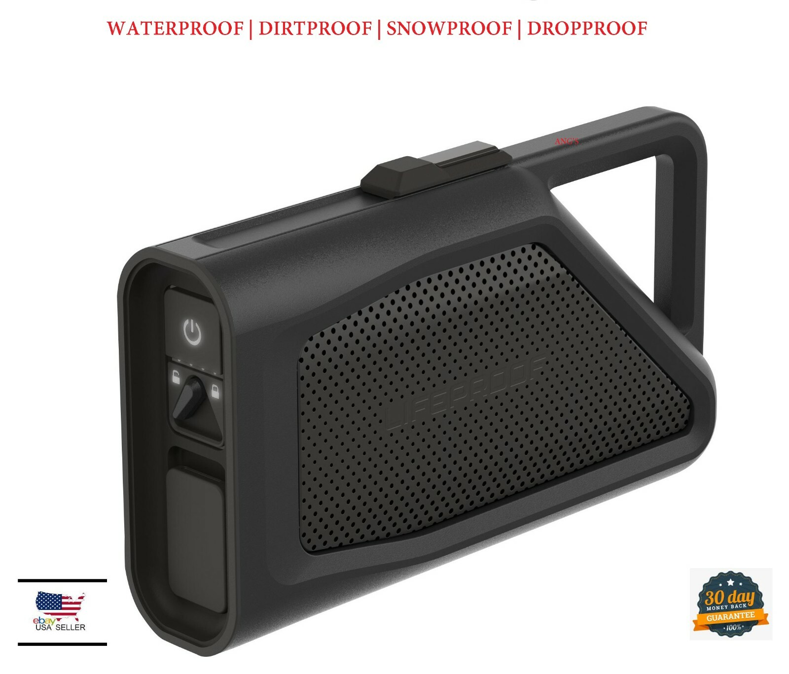 LifeProof Portable Shower Water Proof Bluetooth Speaker 3.5 Aux / With Mic Black