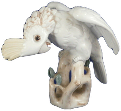 Augarten Wien Porcelain Cockatoo Bird Figurine Figure Porzellan Figur Vienna