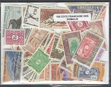 Côte Française des Somalis 100 timbres différents