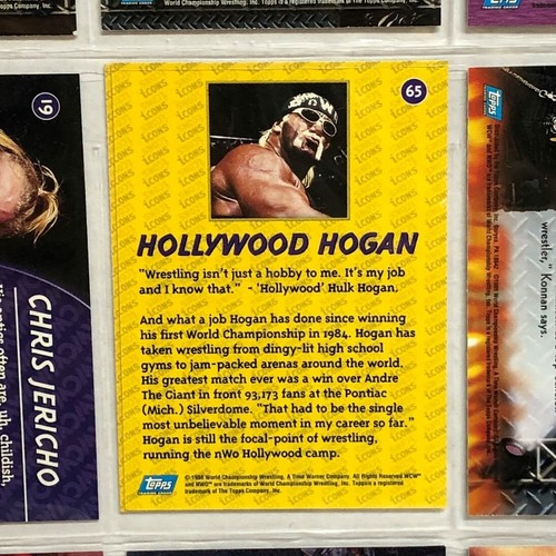 HOLLYWOOD HOGAN 1998 Topps Icon WCW Trading Card #65 - Picture 2 of 2