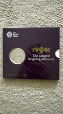 2015 The Longest Reigning Monarch Royal Mint &pound;5 Five Pound Coin, New & Sealed