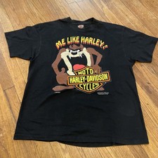 VINTAGE 1992 HARLEY DAVIDSON TAZ ME LIKE TEE SHIRT XL