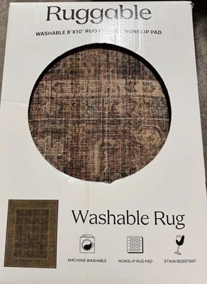 Brand New Ruggable Flatwoven Washable Rug, 8' x 10'