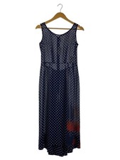 COMME des GARCONS Dot Sleeveless Dress/Polyester/Navy/Dot/GQ-O019/AD2005