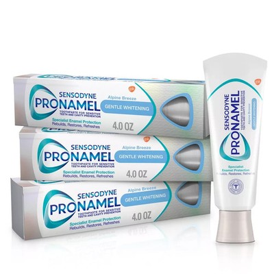 Sensodyne ProNamel Gentle Whitening Toothpaste for Sensitive Teeth - 4oz/3pk