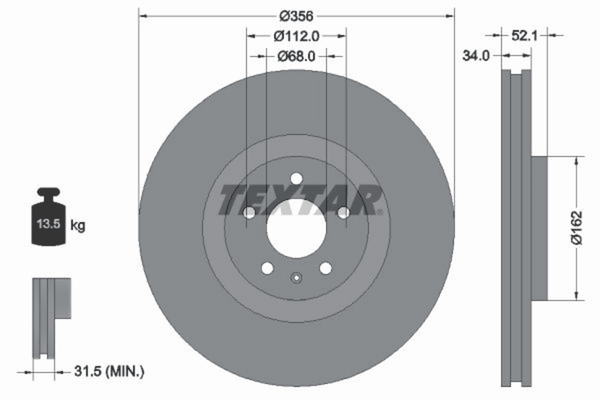 Bremsscheibe Vorderachse FüR Audi A6 Allroad C7 Avant A7 Sportback A8 D4-image