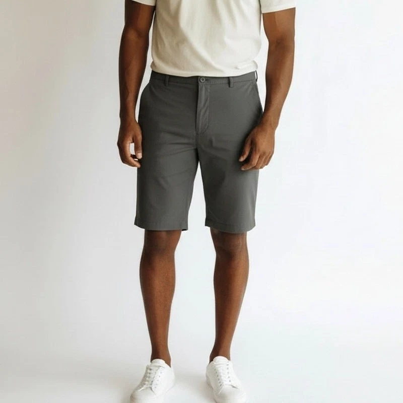 IZOD Performance Short NWT Men's Sz 36 Smoked Pearl Ultraflex Chino UPF Preppy