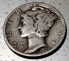 1939 D Silver Mercury Dime 87-Year-Old U.S. Coin VG/F