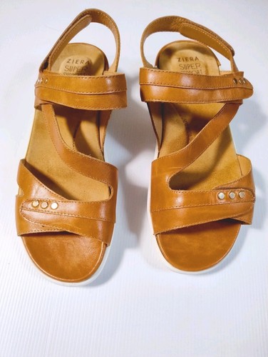 Ziera Beaux W Tan Brown Leather Strappy Sandal. Size EU 40 Au 9.5. $229 - Picture 9 of 11
