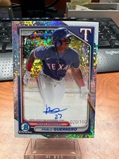 Pablo Guerrero 24 1st Bowman Chrome Mini Diamond Refractor Auto/100 (QUC027067)