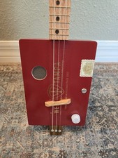 Cigar Box Guitar 3-String Metal Frets, Piezo Sound, PU