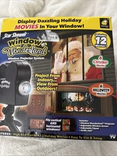 Window Wonderland Projector 6 Halloween & 6 Christmas Movies Indoor Only-Tested