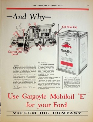 Original 1924 Vintage Print Ad: Mobiloil Arctic #Gargoyle #Socony-Vacuum