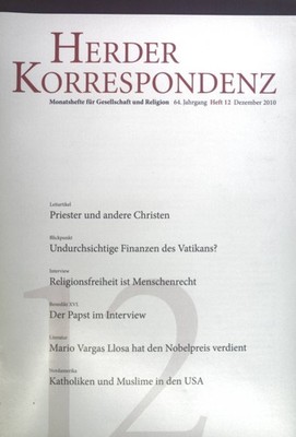 Priester und andere Christen. - in: Herder Korrespondenz. Monatshefte für Gesell