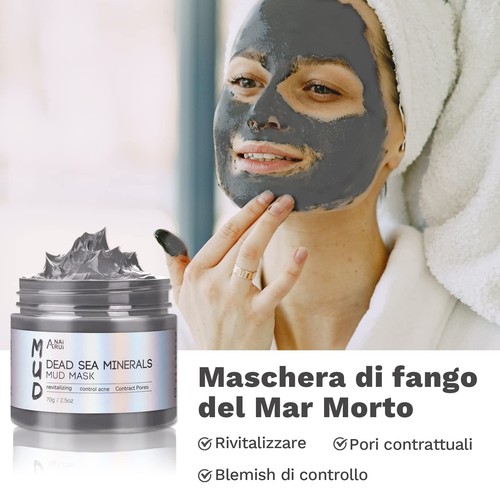 Anairui Maschera Viso Curcuma - Maschera All'Argilla Disintossicante Tè Verde - - Foto 5 di 10