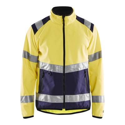 Blakläder Warnschutz-Softshell-Jacke gelb marineblau Unisex-Größe: M