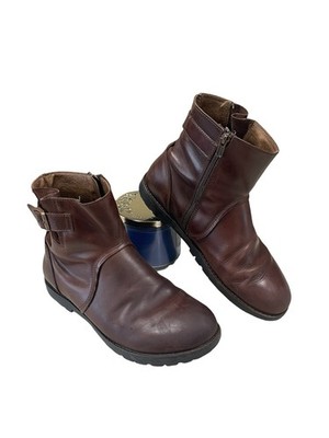 Birkenstock Stowe Women s Espresso Brown Leather Buckle Strap Moto Boots Size 40