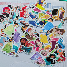 Lot of 100 Disney Princess Character Stickers Snow White Anna Elsa Cinderella
