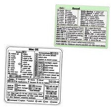 2pcs Mac Shortcut Sticker, Mac OS Excel Shortcuts Sticker Keyboard Shortcut