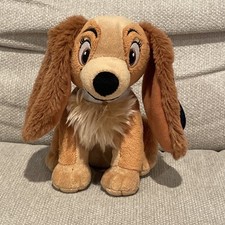 Disney Lady Plush Dog Lady and the Tramp Stuffed Puppy Toy Just Play 6"