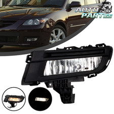For 2007-2009 Mazda 3 Sedan Front Bumper Fog Light With 9006 Wire Drl Lamp Left