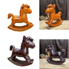 Cheval à Bascule En Bois, Statuette Décorative, Sculpture Animale, Objet de