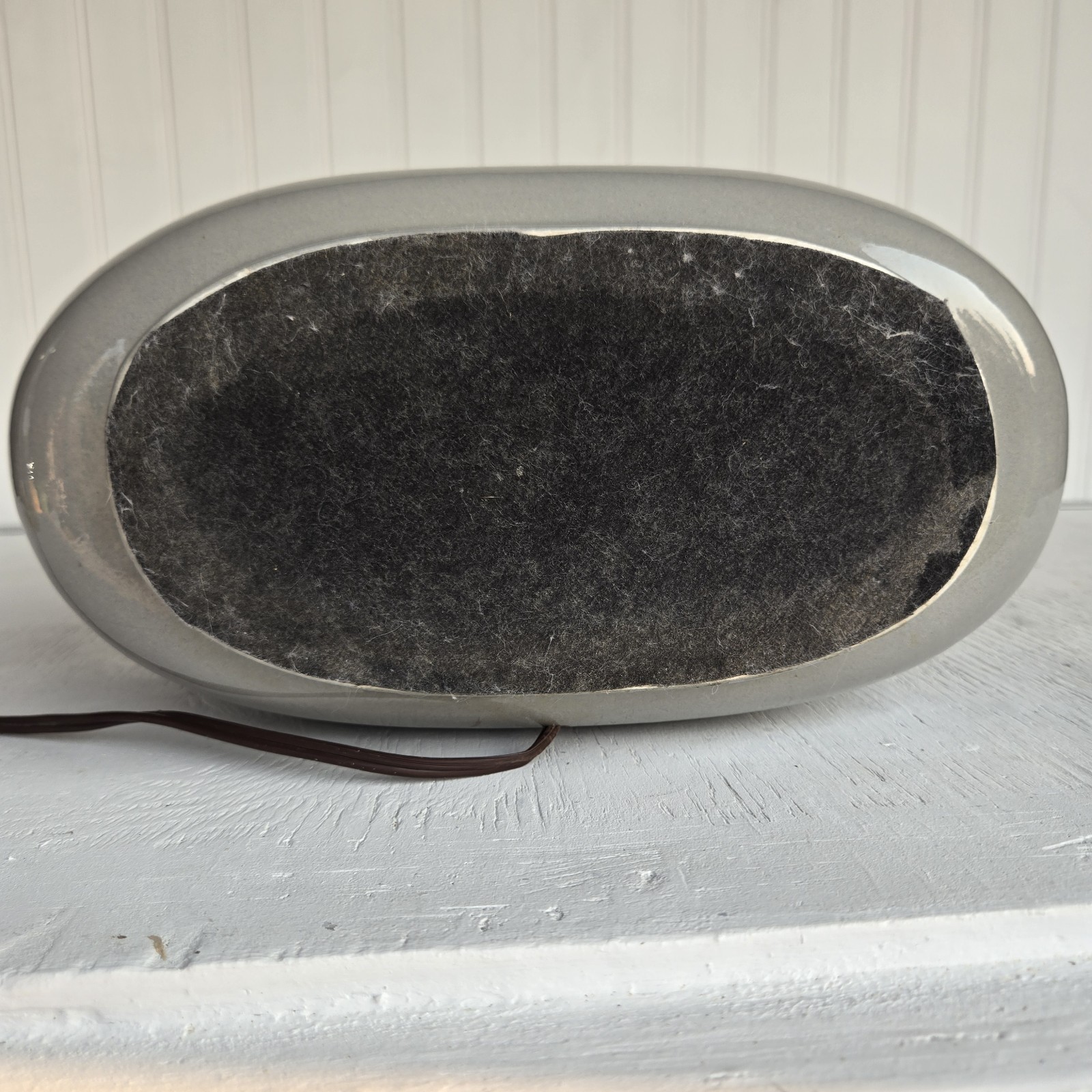 Jaru  Sunset Ceramic Lamp Base Gold Band Vintage Mid Century Modernist C1