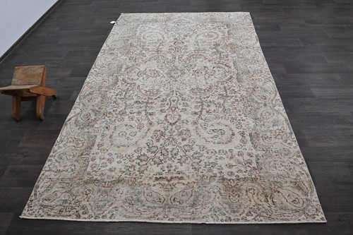 Oushak Turkish Vintage Rug 5x9 Kilim Rug Anatolian Handmade Boho Decor BEIGE