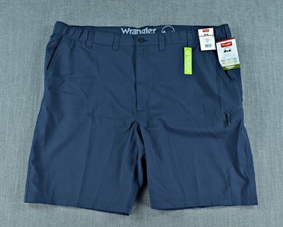 Wrangler Shorts Men's 48 Blue Performance Relaxed Fit Flex Waistband NWT