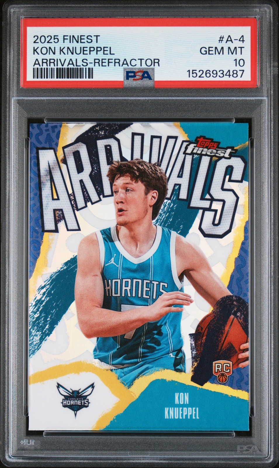 2025 TOPPS FINEST ARRIVALS REFRACTOR #A-4 KON KNUEPPEL PSA 10