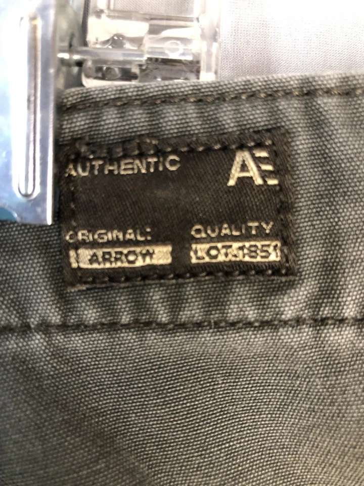 Auténticos Pantalones Cortos Carga Marca Arrow 100% Algodón Verde Ejército Talla 38 Foto 4 de 4