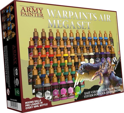 The Army Painter Warpaints Air Mega Set Pre-Thinned Airbrush Paints 18ml