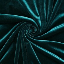 Stretch Samt Stoff | Meterware | Bekleidung | ÖkoTex Klasse 1 | 0,5m | petrol